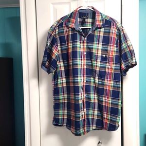 Men's Club Room SS Button Down Shirt Plaid XL